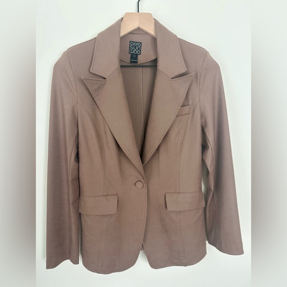 Clara Sunwoo Pocket Blazer -Taupe - Picture 3 of 6